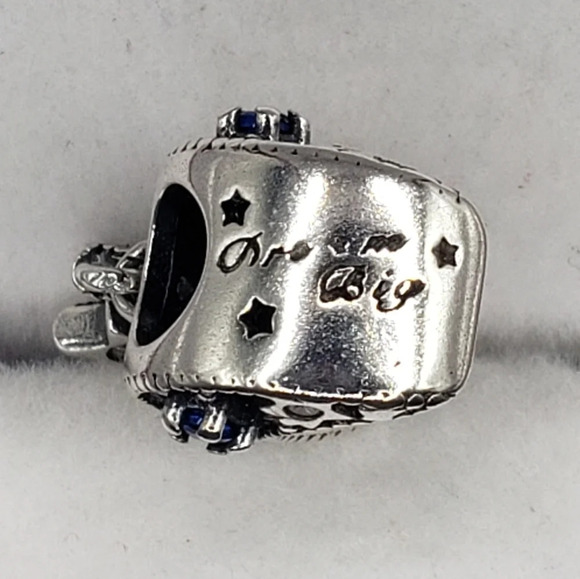 Crescent Moon and Stars Dangle Bracelet Charm Sterling Silver 925 Dream Big - Picture 6 of 6